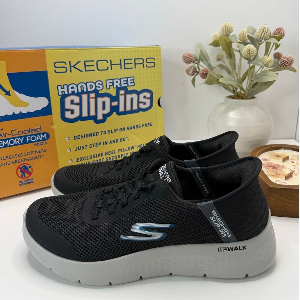 Skechers Performance Go Walk Flex Hands Up Slip-In Sneaker Black 216324 Men 9.5